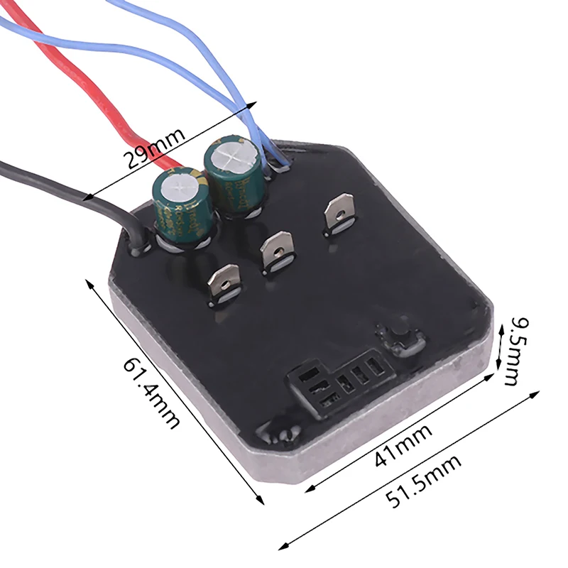 Controlador de placa de llave eléctrica, herramienta eléctrica, accesorios de placa base, sin escobillas de litio 60A amoladora angular, 5,2x6,2 cm