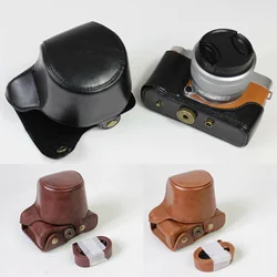 Leather Camera case Bag Grip strap For FUJIFILM FUJI X-A7 XA7 X-A5 XA5 X-A20 XA20 15-45mm