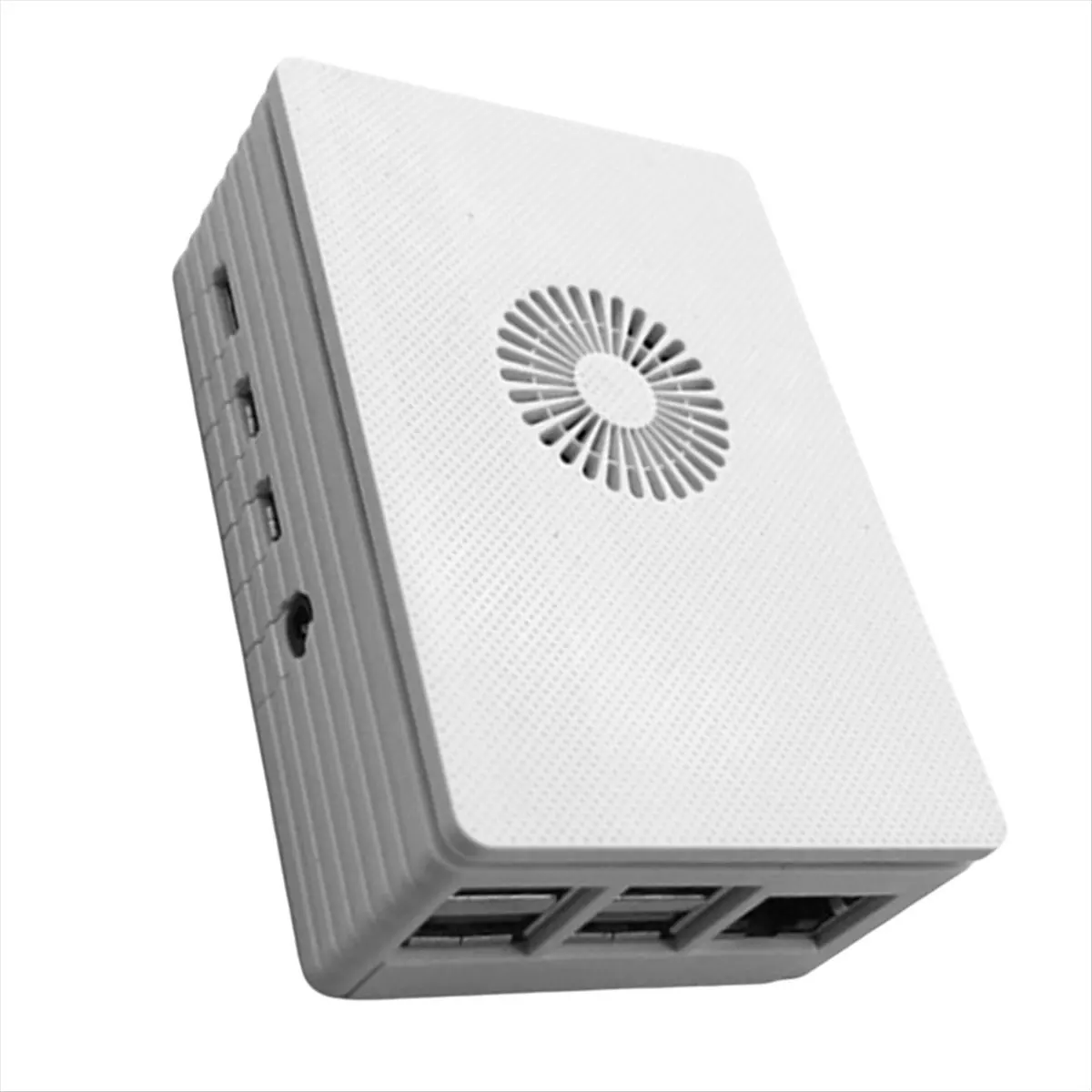 T19C Heat Dissipation ABS Case Motherboard Fan Box White Shell Plastic Box Bracket Cooling Fan for Raspberry Pi 4 - view 3