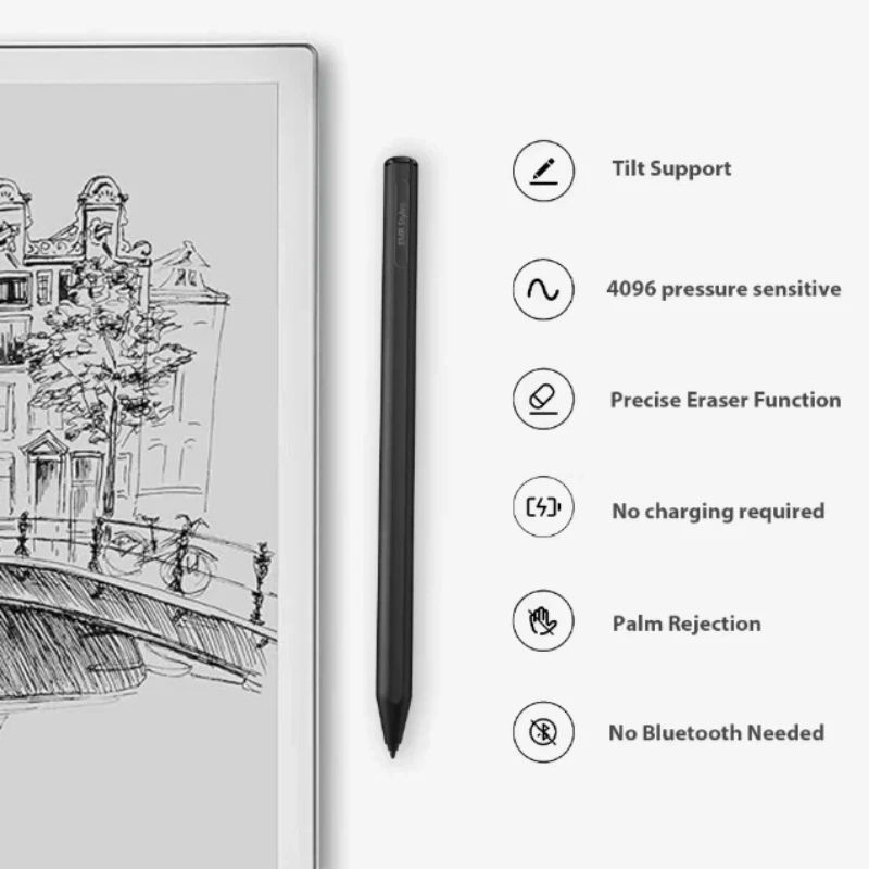 For reMarkable 2 Pen with 4096 Pressure Sensitivity Eraser Palm Rejection Tilt Sensing EMR Stylus Pen for reMarkable Accessories view 5