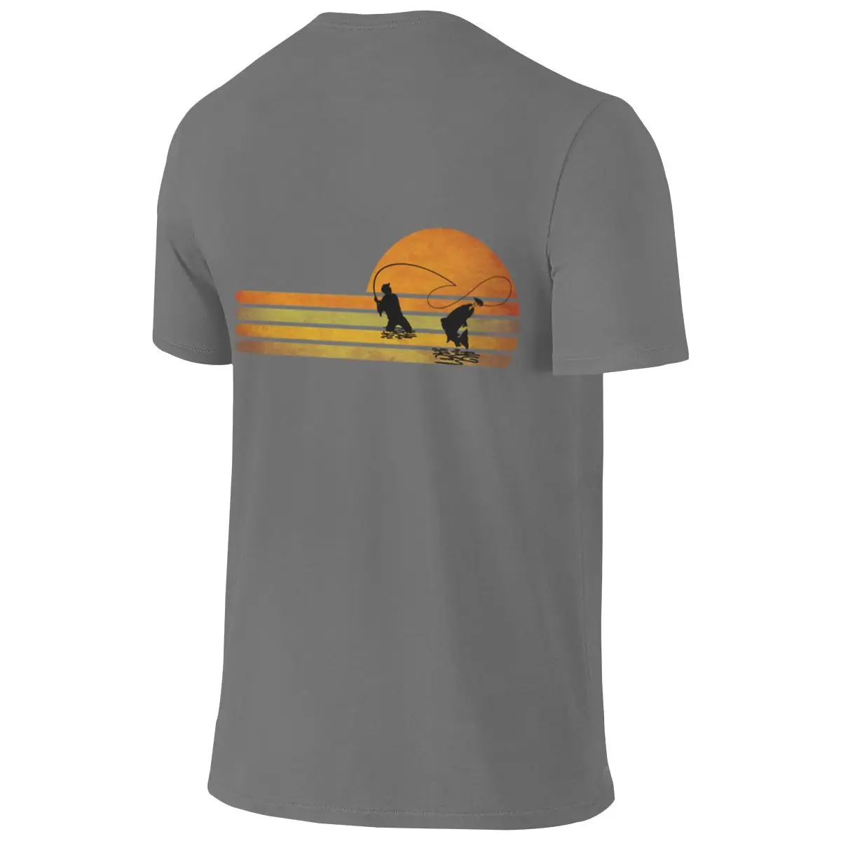 Retro Vintage Fishing Gift For Fishing Lovers Commuting Reversible T-shirt Versatile Simplicity Anti-Static Basic Tee