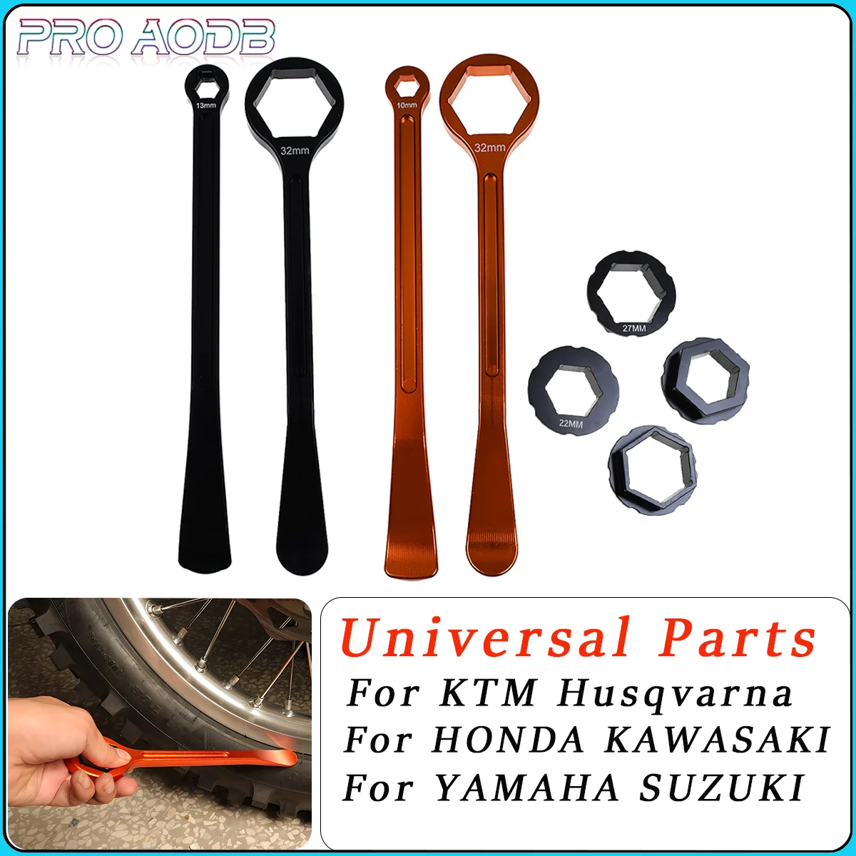 

CNC Bead Buddy Tire Tool Lever Spoon Axle Wrench Tire Change For Husqvarna KTM Honda Suzuki Kawasaki Yamaha Motocross Universal