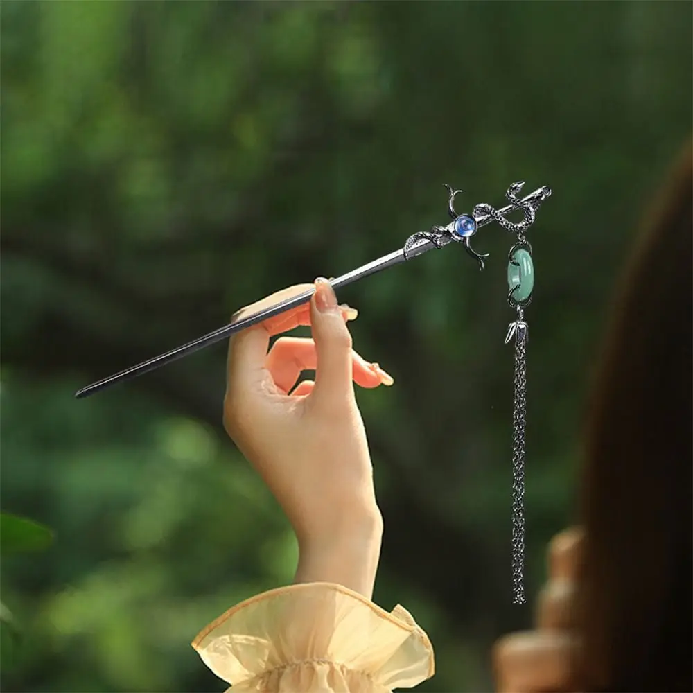 Hair Accessories Hair Fork Snake Gift Geometric Hair Stick New Chinese Style Hairpin Hairstyle Design Tool Tassel Hair Stick