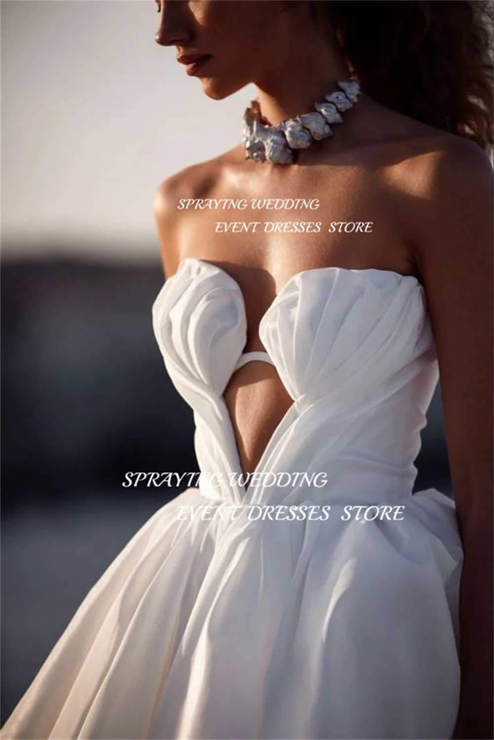 SPRAYING Sexy Mini White Sweetheart Summer Bridal Gown A-line Short Pleat Above knee Women Wedding Dress Custom Robe de mariage