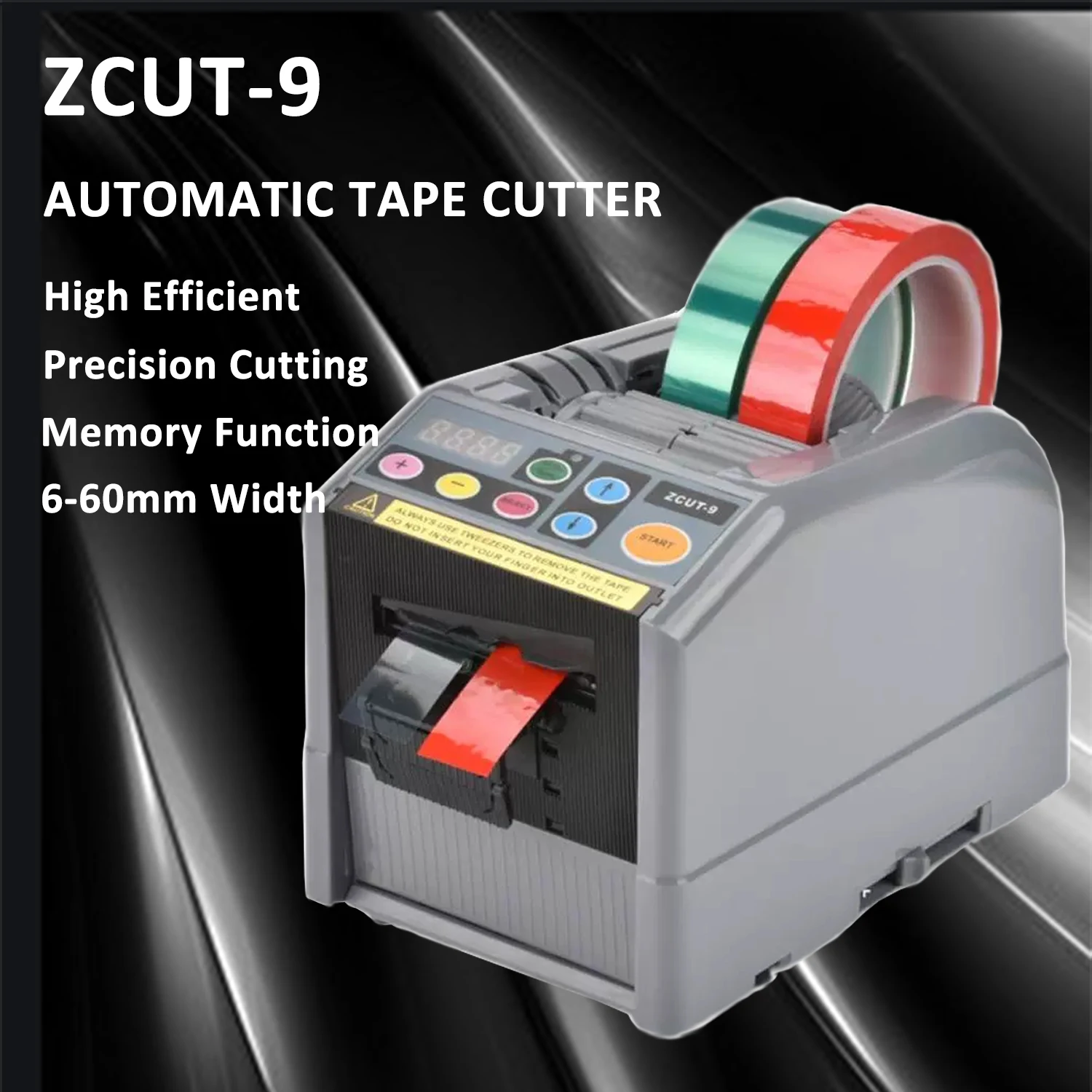 Adjustable 3-60mm Automatic Tape Dispenser Efficient Microcomputer Intelligent large Auto Tape Cutter Tape Cut Machine ZCUT-9