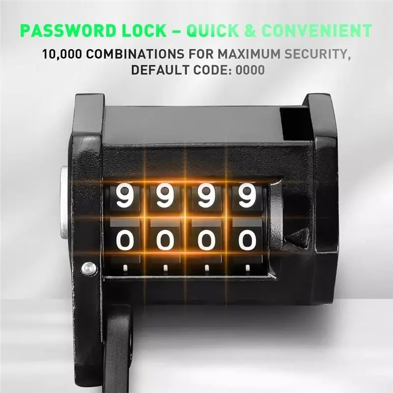 NEW HOT In Stock-Folding Combination Bike Lock-Heavy Duty Electric Scooter Lock For Ebike Compact Security 1PC