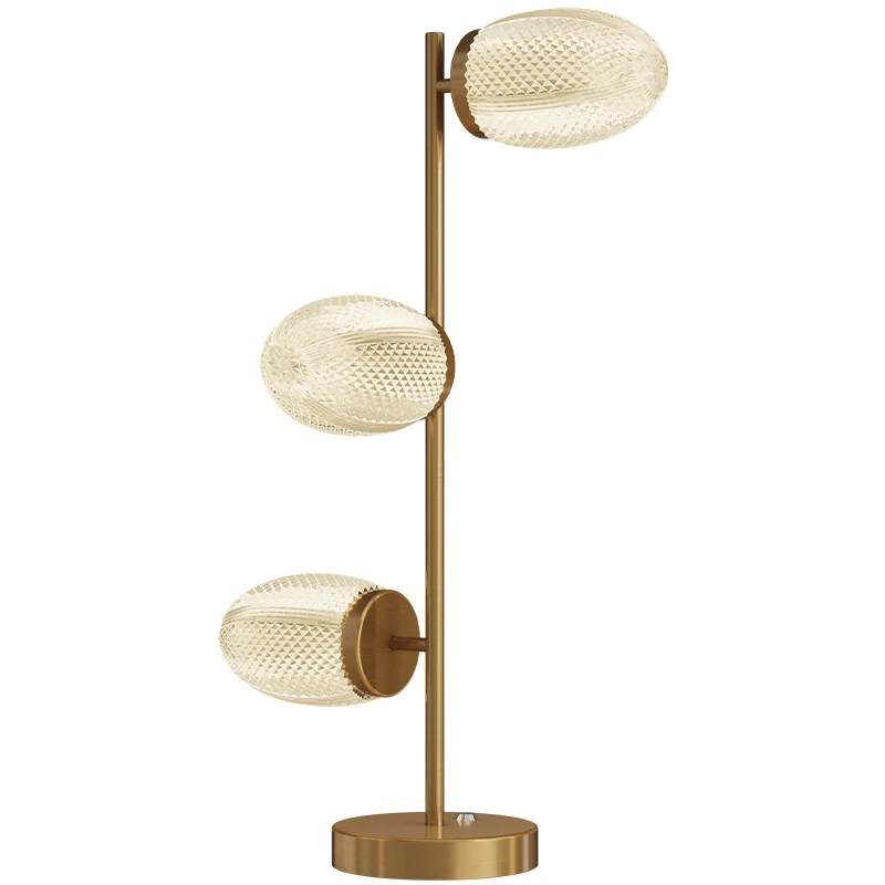 

New luxury Internet celebrity crystal desk lamp, Nordic creativity, golden bedroom bedside lamp