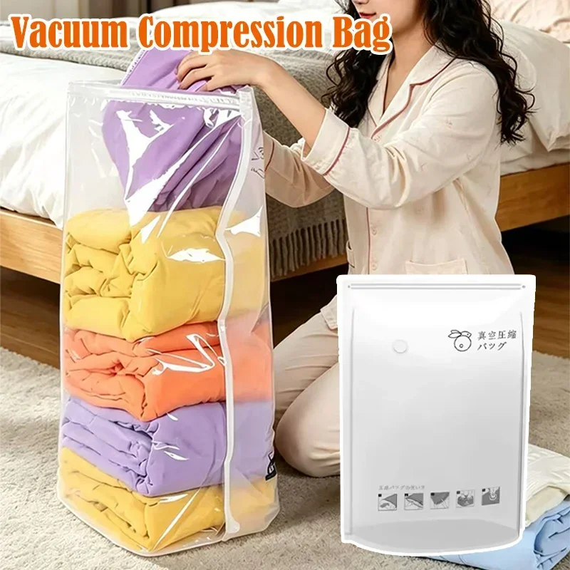 3D vacuum compression storage bags Extra-thick no-air-extraction Designed for Duvets Clothes Quilts and Down Jackets