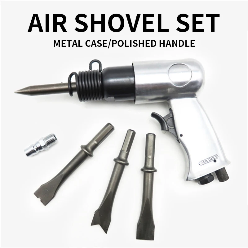 120mm Air Hammer Professional Handheld Pistol Gas Shovels Small Rust Remover Cutting Pneumatic Tool Air Chisel