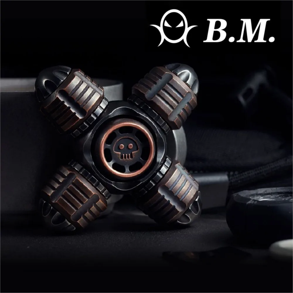 Spinner antystresowy EDC Black Mirror Design, zabawka antystresowa dla dorosłych, stal nierdzewna, miedziany żyroskop, oryginalny design, gadżet redukujący niepokój.