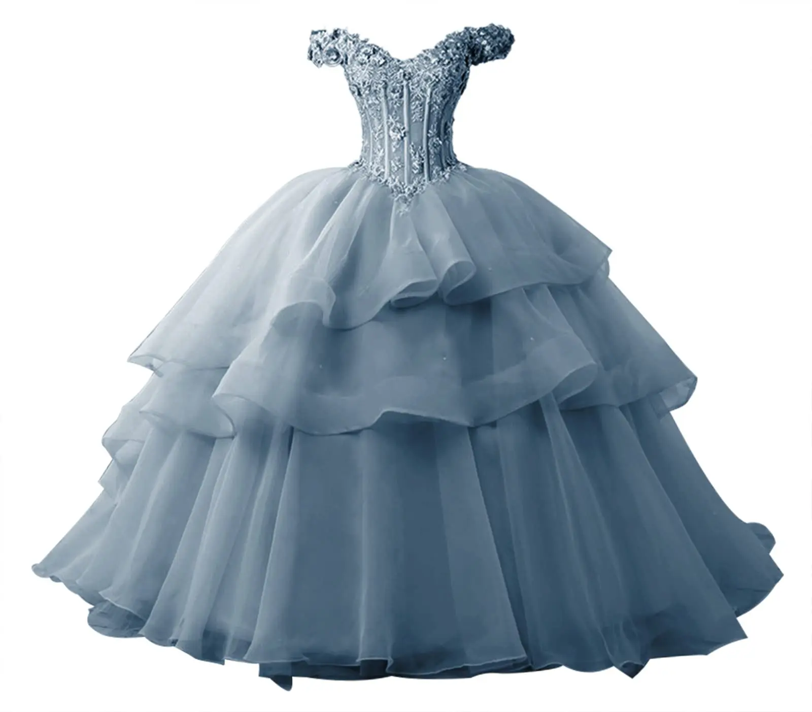 Nieuwe Kant Quinceanera Jurken Baljurk Ruches Elegant Uit De Schouder Avondjurk Lange Prom Vestidos De Quinceañera 2022