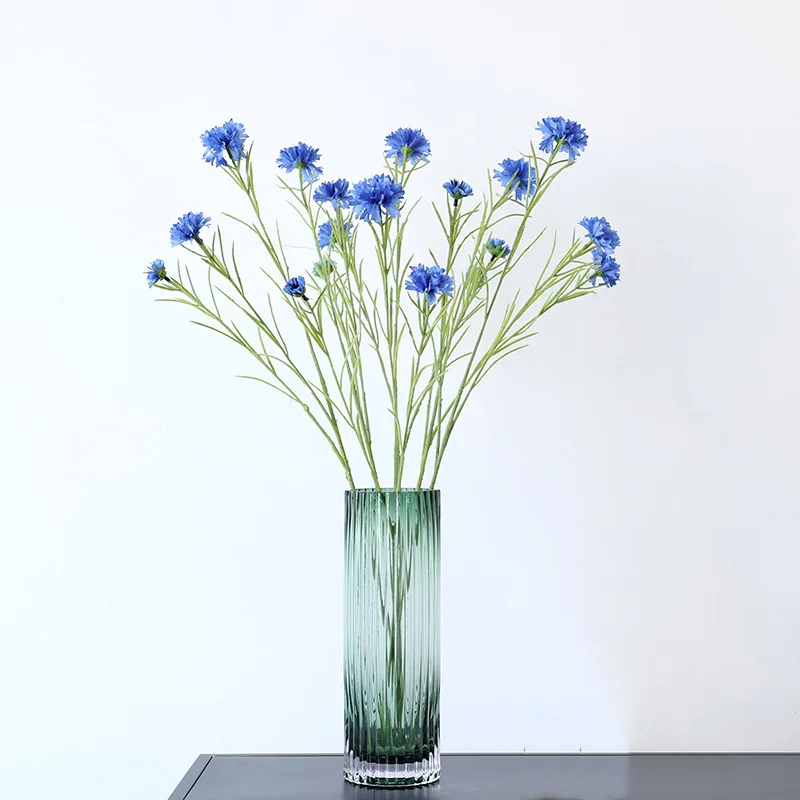 Nordic Style Artificial Flowers Long Branch Starry Cornflower Home Decorations For Wedding Home Office Artificial Plants