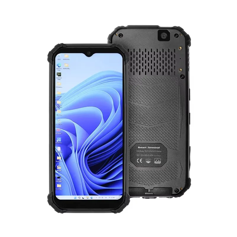 Komputer Mobile Genggam Layar Penuh 6,5 Inci Kelas Industri CPU N100 RAM 8g ROM 256g PC Saku Tangguh dengan Windows 11 Scanner