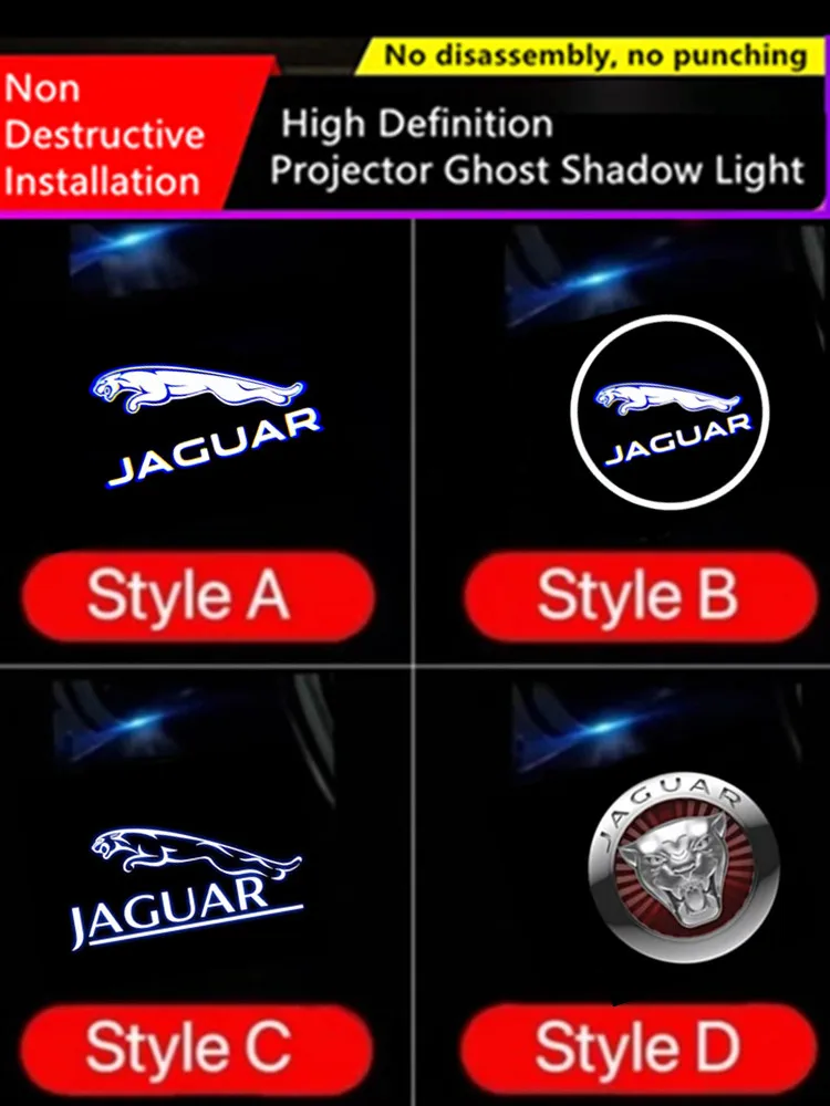 

2Pcs Led Car Door Light Logo Laser Projector For Jaguar XJ X350 X358 XK XKR X150 SType S Type 2006 2007 2008 Tuning Accessories