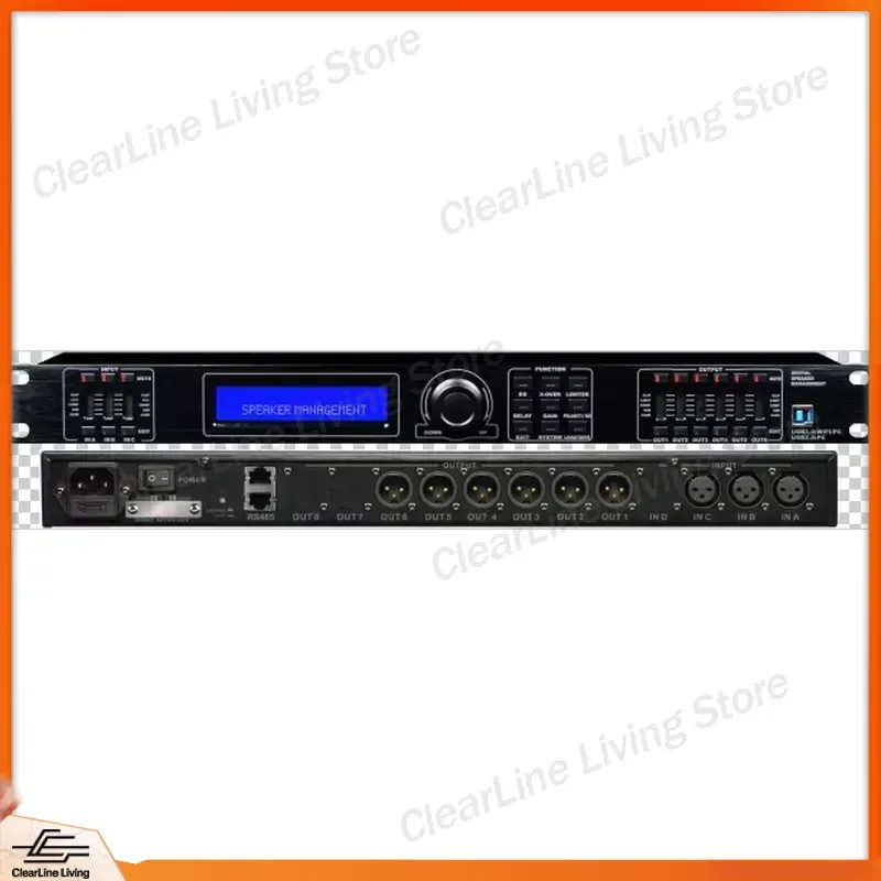 3x6 Digital Signal Processor DSP 96kHz 24bit Dynamic EQ USB Control for Line Array Pro Audio System Professional Sound