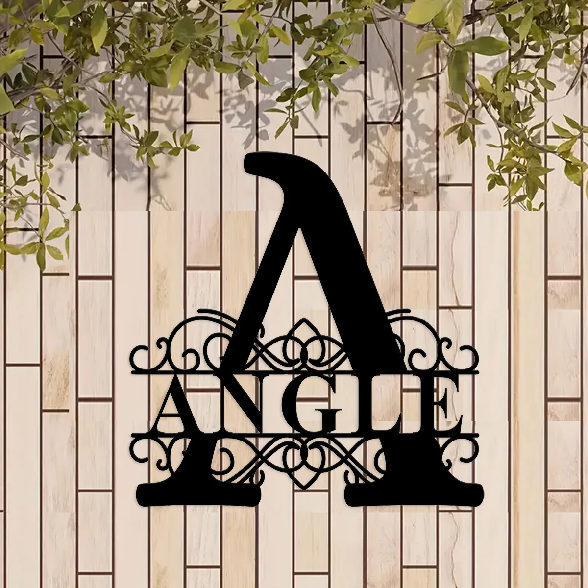 Custom Personalized Family Name Sign Metal Outdoor Hanging Signs Door Plate 26 Letter Monogram,Wedding Decor,Housewarming Gifts