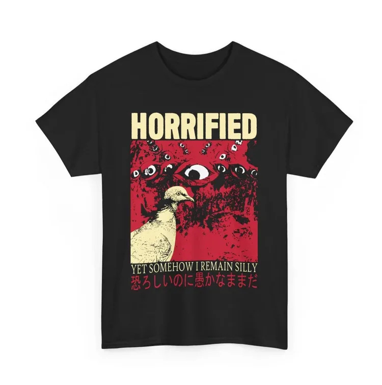 Horrified Pigeon T-Shirt 2 Sided