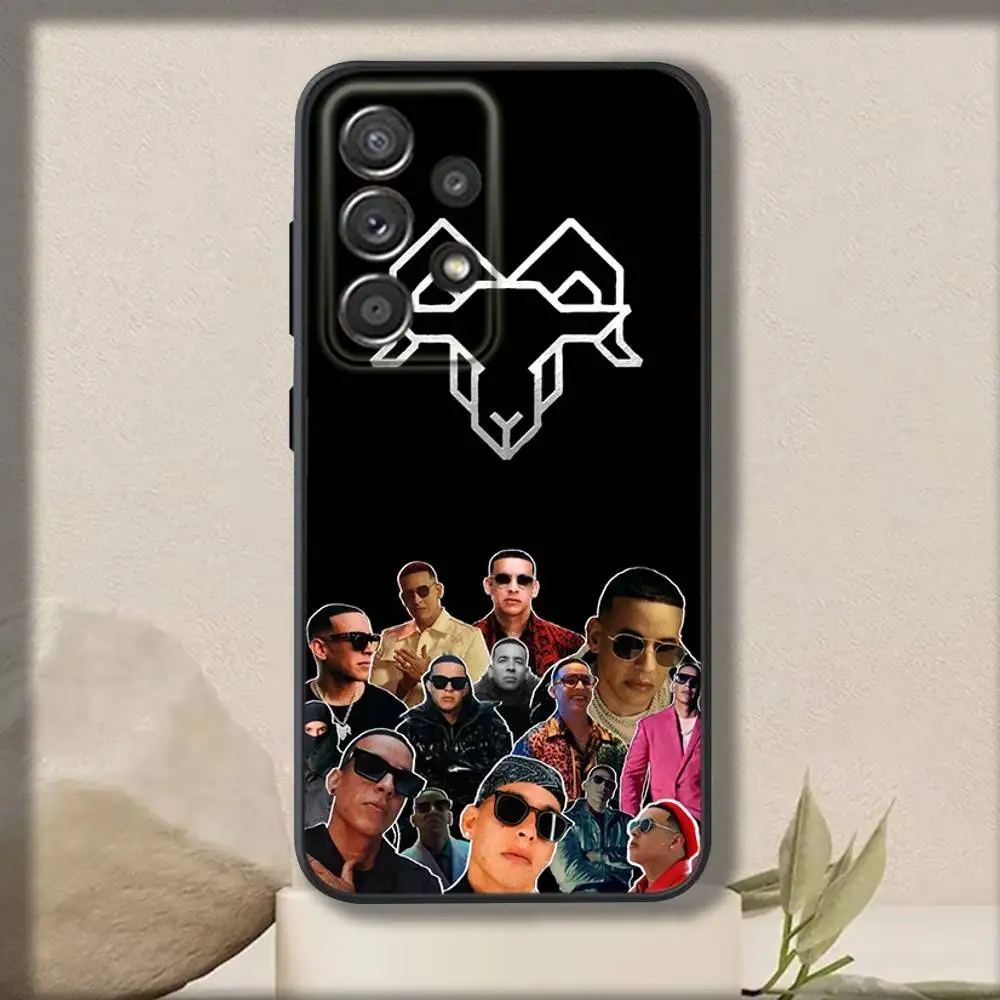 حافظة هاتف Singer D-Daddy Yankees لهاتف سامسونج S 25,24,23,22,30,21,10,9,Ultra,Plus,Lite,FE,4,5G حافظة سوداء ناعمة