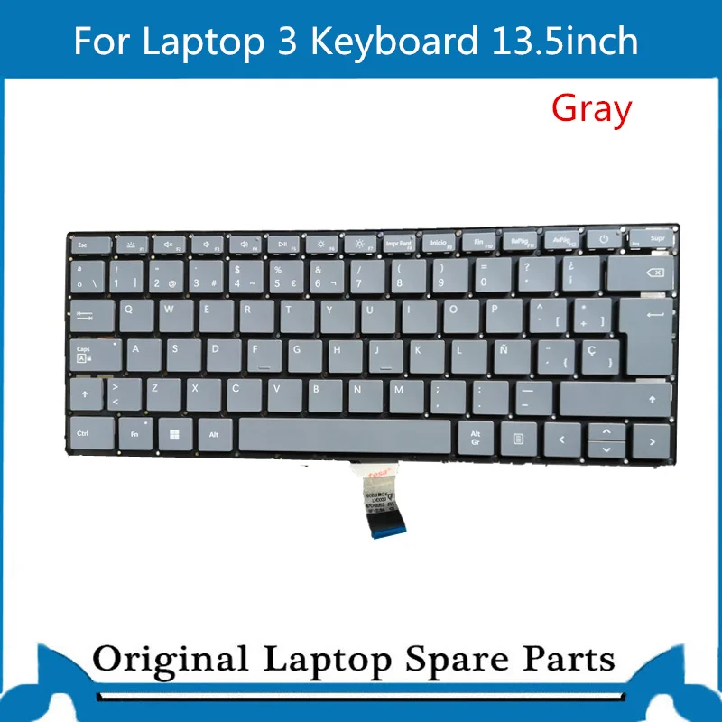 

Original For Microsoft Surface Laptop 3 4 Keyboard 1868 1872 1953 13.5inch 15inch ES Spain Gray