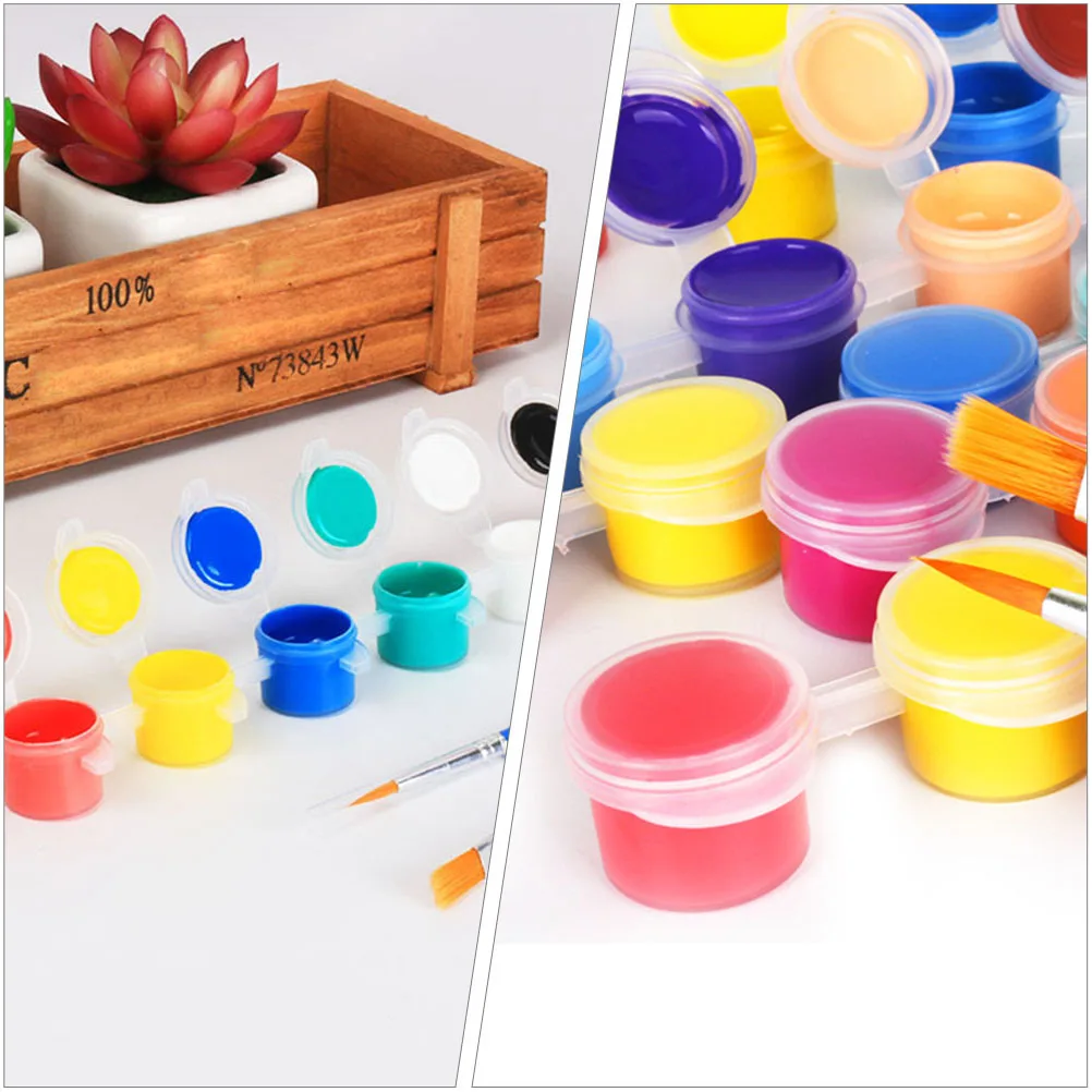 

30pcs Paint Strips Containers 3ml6 Empty Boxes for Craft Small Plastic Pots with Lids Storage Paint Pots Useful