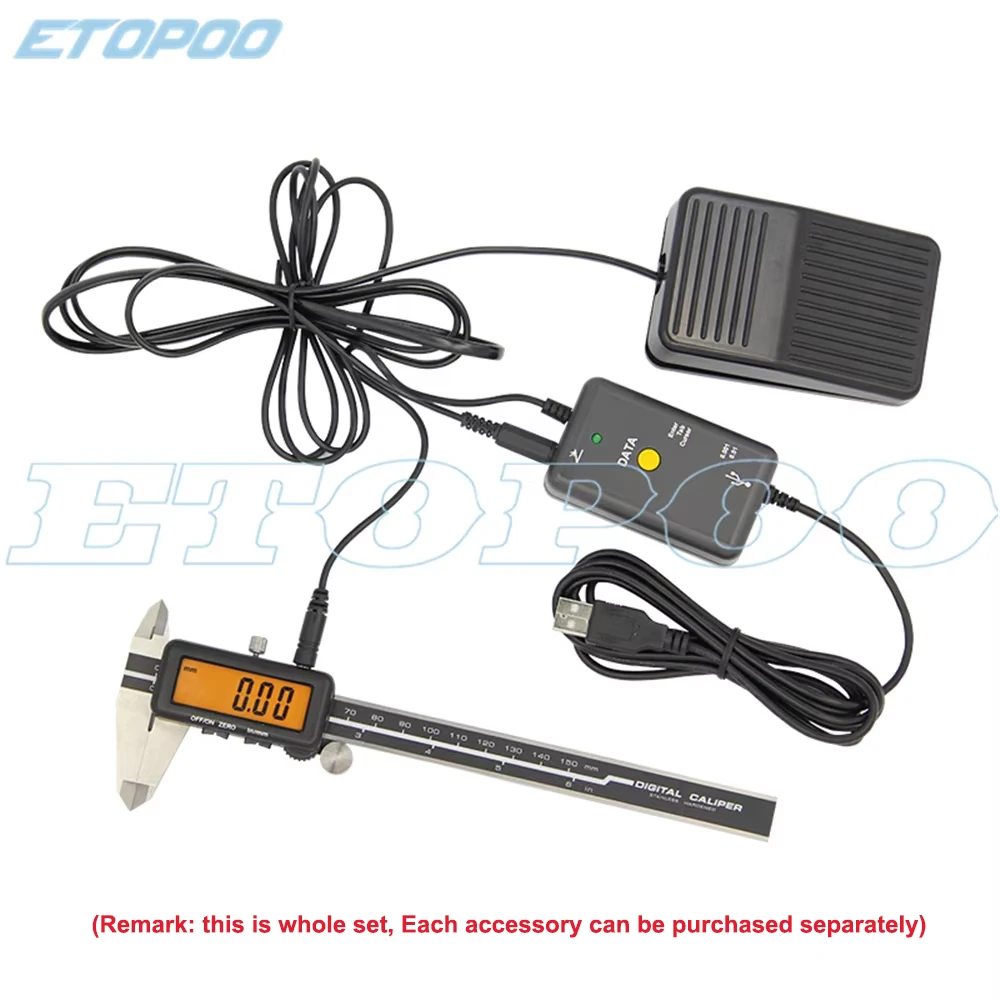 Suwmiarka cyfrowa precyzyjna przemysłowa 0-150mm / Port USB do transmisji danych / Kabel cyfrowy do podawania danych, do wyboru