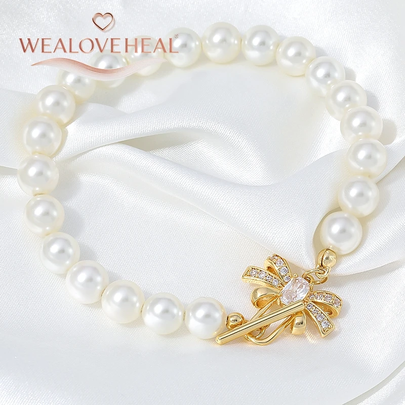 18K vergoldeter Schleifenverschluss mit Mikro-Pavé-Zirkonia und rechteckigem Mittelstein für DIY-Armband- und Halsketten-Schmuckherstellung. – Detail 18