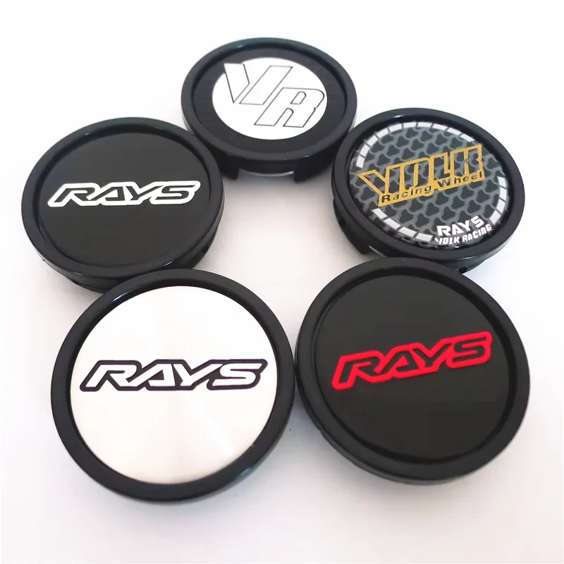 

4Pcs 58mm For Rays Volk Racing Wheel Center Hub Caps Car Styling Cover 50mm Emblem Badge Logo Auto Rims Cover Accessories