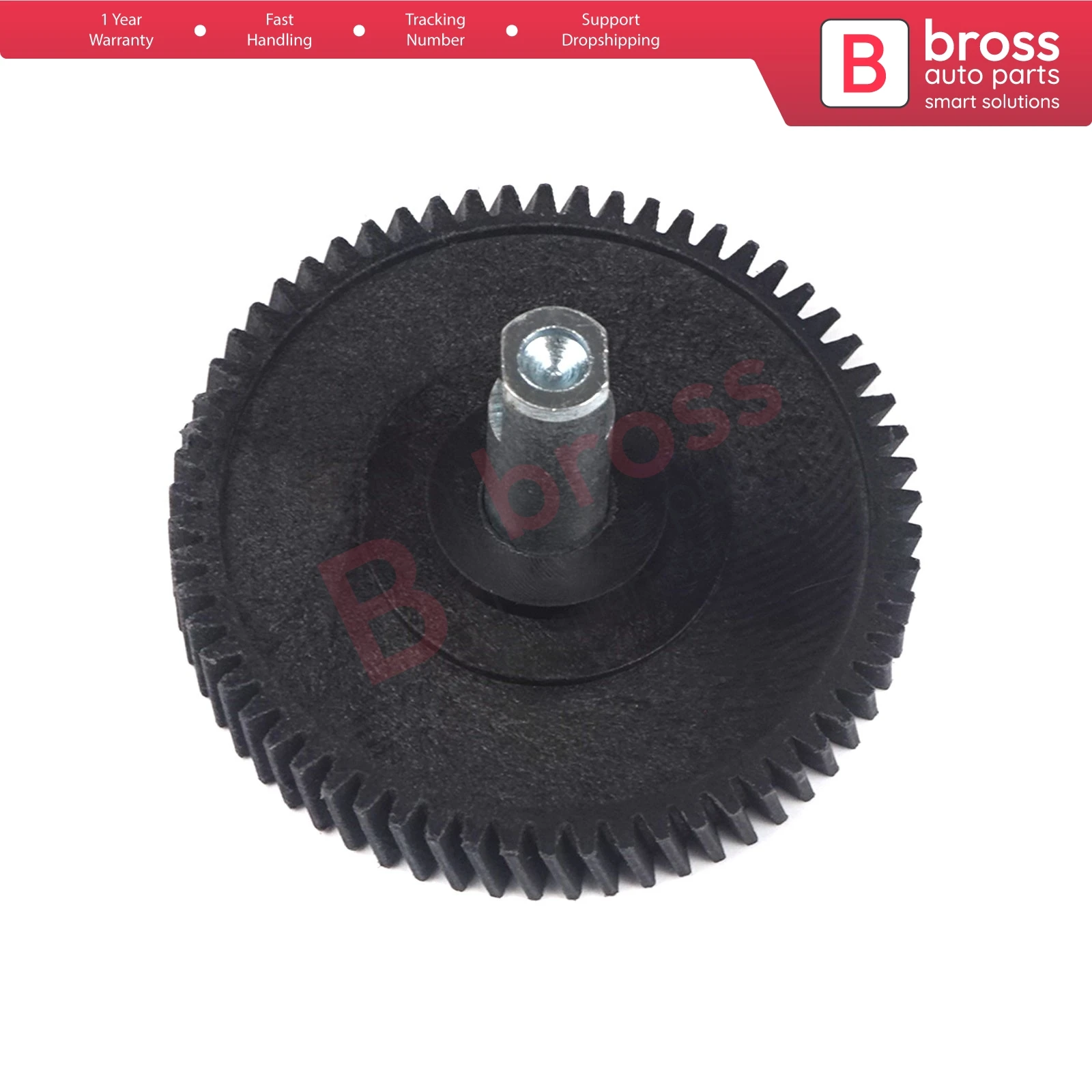 

Bross Auto Parts BSR519 Panoramic Sunroof Motor Repair Gear with Shaft for Mini Cooper 62 Teeth, Diameter: 48 mm Free Shipment