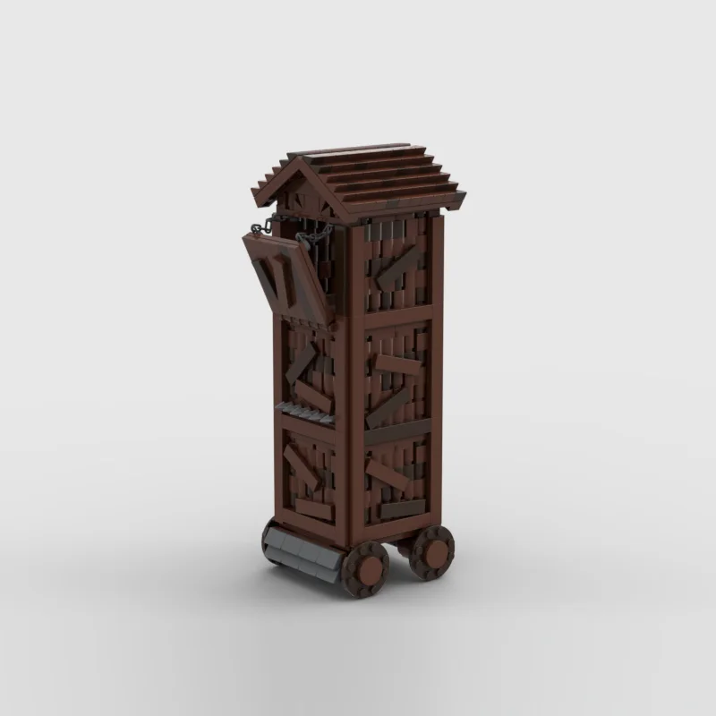 Medieval Siege Tower Model MOC Building Bricks War Equipment Modular Technology Gifts Holiday Assemble Children Toys Suit