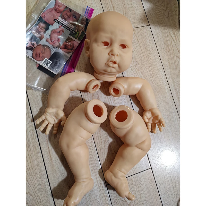 26Inch Unfinished Unpainted Reborn Doll Kit Blue Sparrow Huge Baby Size DIY Doll Blank Parts with Cloth Body and Eyes