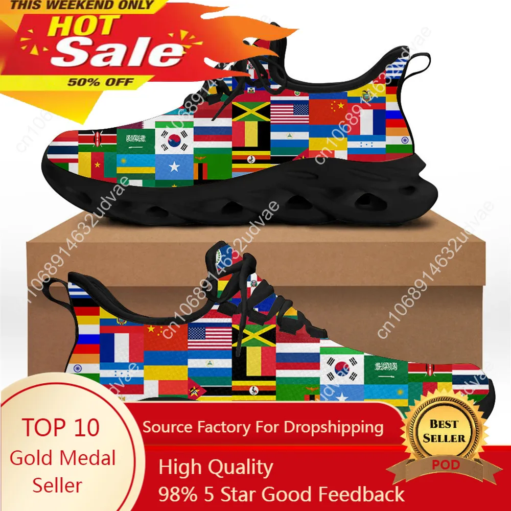 World Flags Designer Men Shoes Spring Casual Outdoor Footwear Non-slip Walking Sneaker Breathable Flats Zapatillas