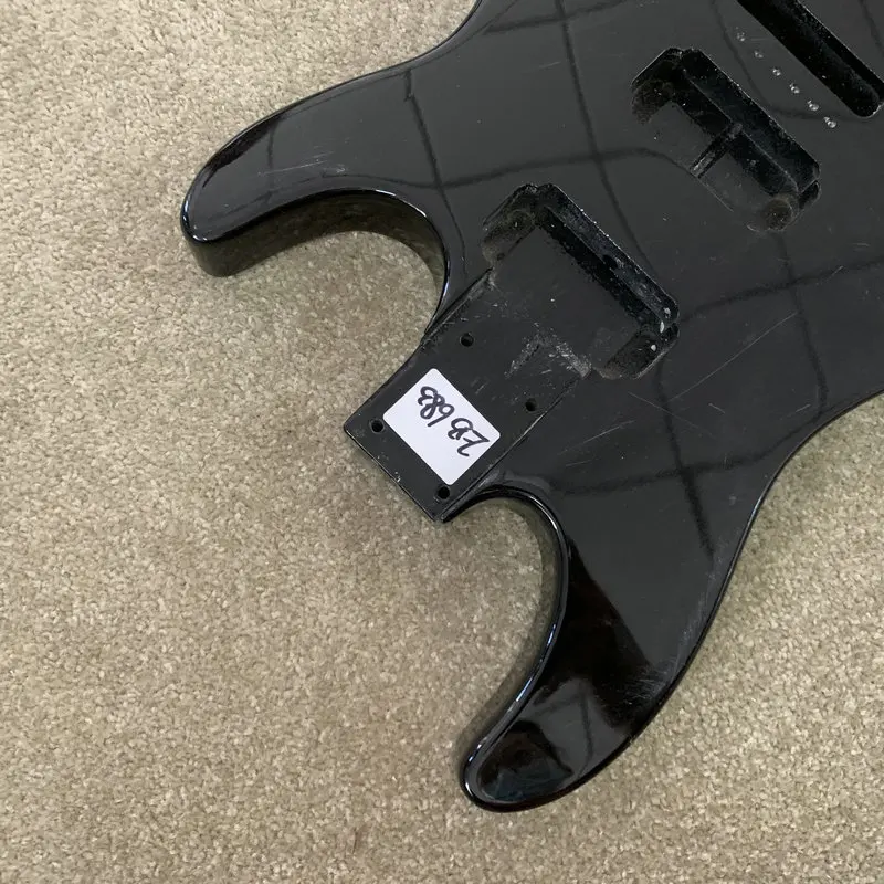 EB683 Black Color ST Guitar Body 6 Screws Fixed Bridges Unfinished 6 String Electric Guitar Replace and DIY Parts