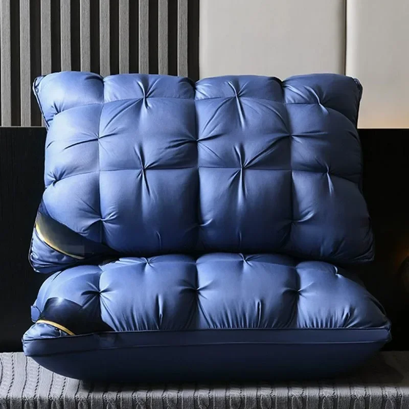 Middle Pillow Sleep At A Height of 5-7cm Twisted Flower Bread Feather Velvet Pillow Five-star Hotel Washable Pillows Core