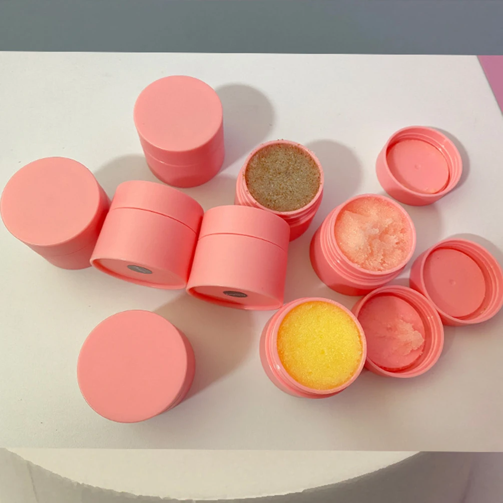 Private Labe LIP SCRUB Logotipo personalizado Esfoliante exfoliante con sabor a fruta de 8 colores reduce las líneas de los labios elimina las células de la piel muerta Maquillaje Vegano