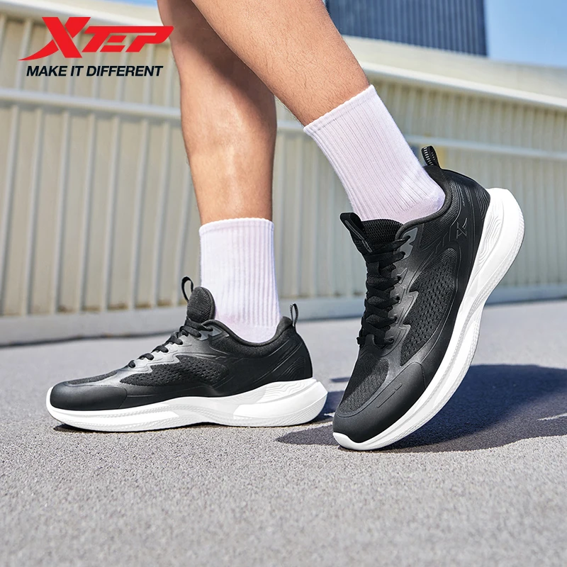 

Xtep Running Shoes For Men 2025 New Student Sneakers Leather Breathable Shock Absorbing Lightweight Sports Shoes 875319110036