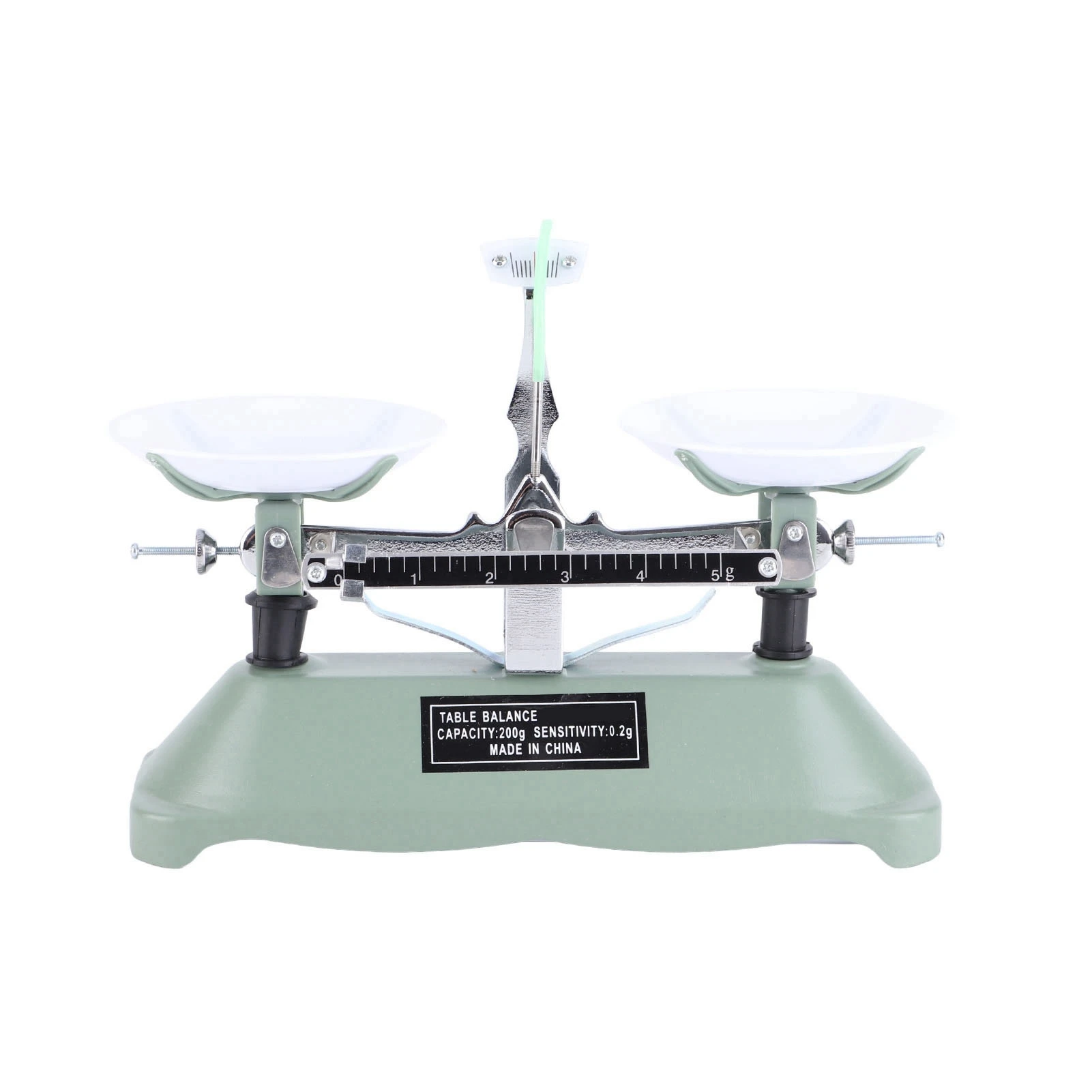 200g/0.2g Mechanical Tray Balance Scale with Weights Chemical Physics Laboratory Teaching Tool Mechanical Tray Balance