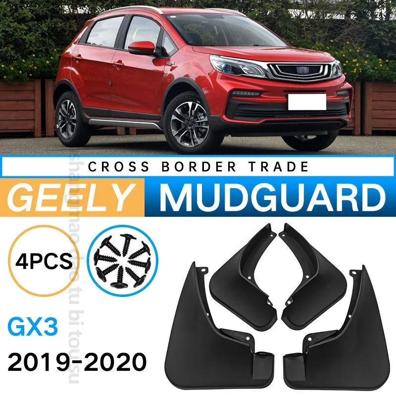 

Car Exterior Accessories Decoration Mud Flaps For Fender For Geely GX3 2019-2020 Model Splash Guards Mudguard Black