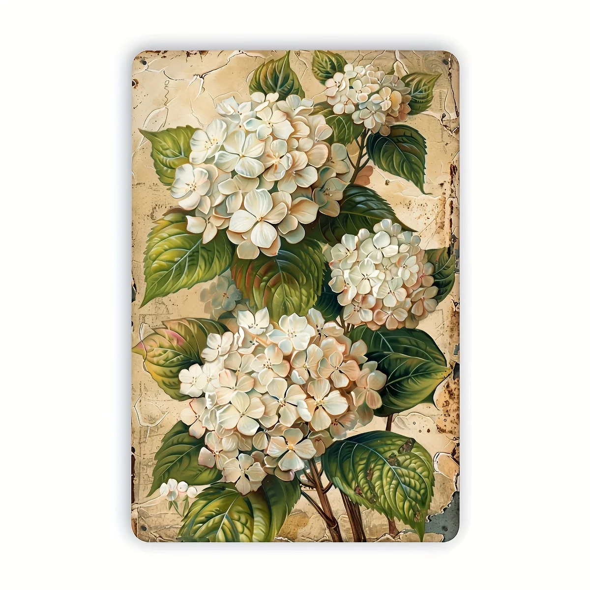 Charming Hydrangea Vintage Metal Tin Sign - Ideal for Decorating Homes, Offices, Or Cafes, Indoor/Outdoor Wall Art