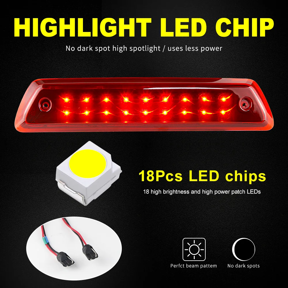 1PCS LED 3RD High Brake Light Third Stop Lamp Tail Light Red White For Ford F150 2009 2010 2011 2012 2013 2014  AL3Z13A613E