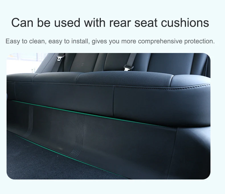 For Tesla Model 3 Highland 2024 Front Rear Door Sill Strip Guards Protective Mats Rear Underseat Cushion TPE Anti-dirty Pads