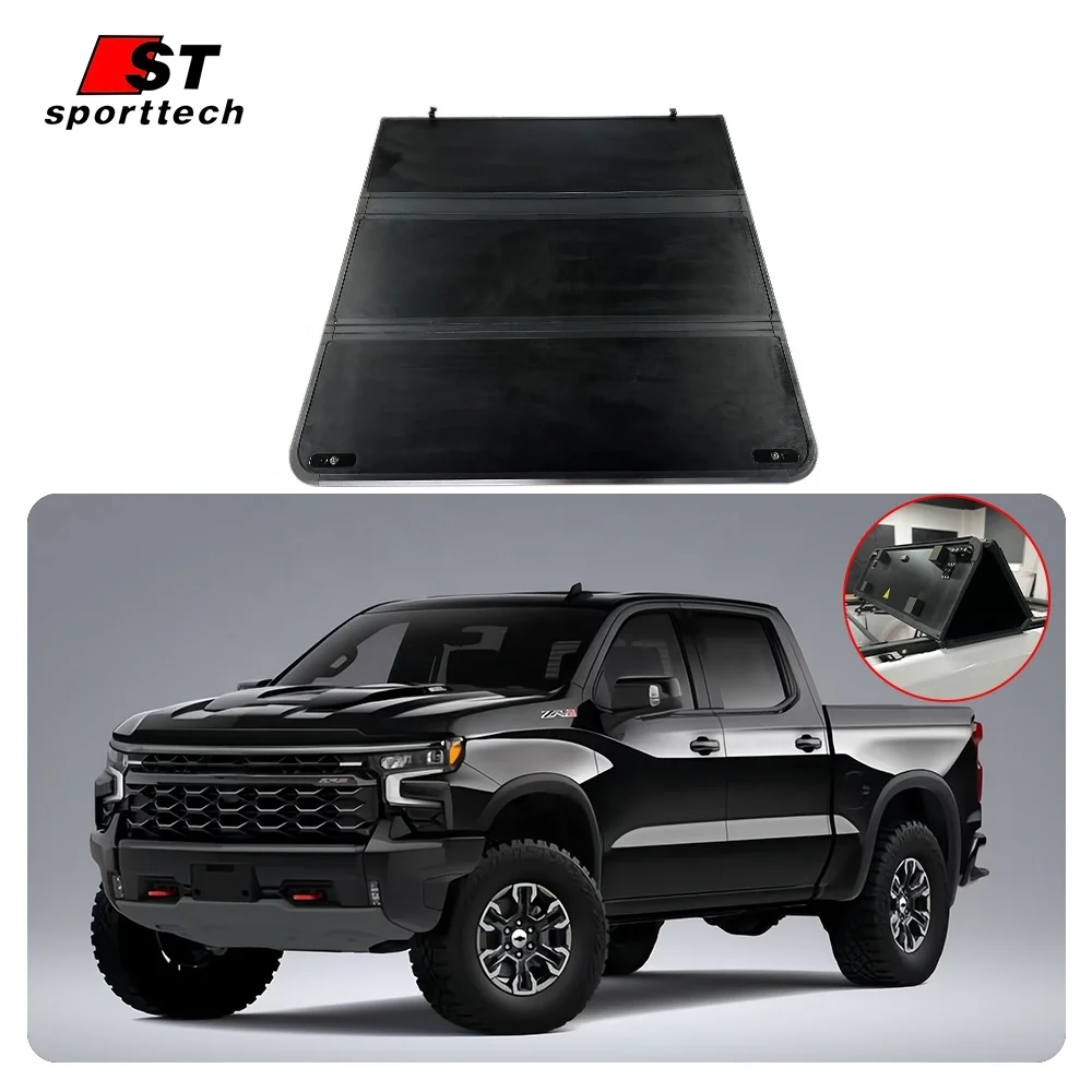 Hard Tri-folding Pickup Truck  Roller Lid Bed Covers For F150 Ranger Ram chevy silverado 1500