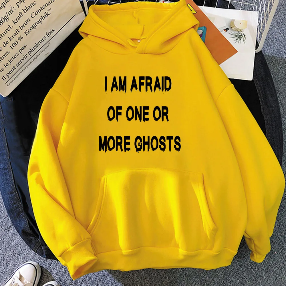 Phasmophobia Hoodies Unisex Graphic Printing Simplicity Sweatshirt Aldult Soft I AM AFRAID OF ONE OR MORE CHOSTS Fashion Hoody