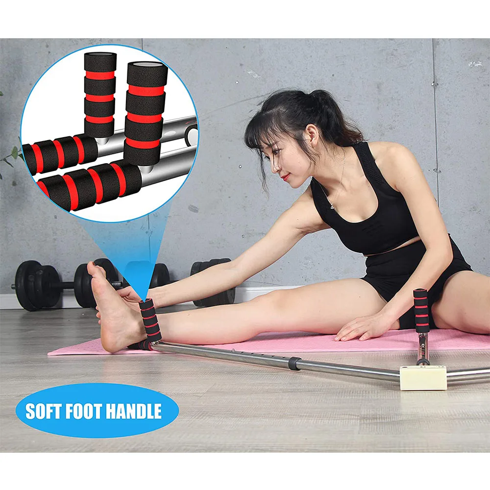 3-Bar-Beinstrecker, verstellbare geteilte Dehnmaschine, Edelstahl, für Zuhause, Yoga, Tanz, Übung, Flexibilität, Trainingsgeräte – Detail 4