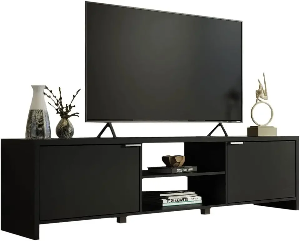 TV Stand Large Media Console with Cable Management for 65, 75 Inch Media Storage Gaming Living Room Entertainment Center Modern