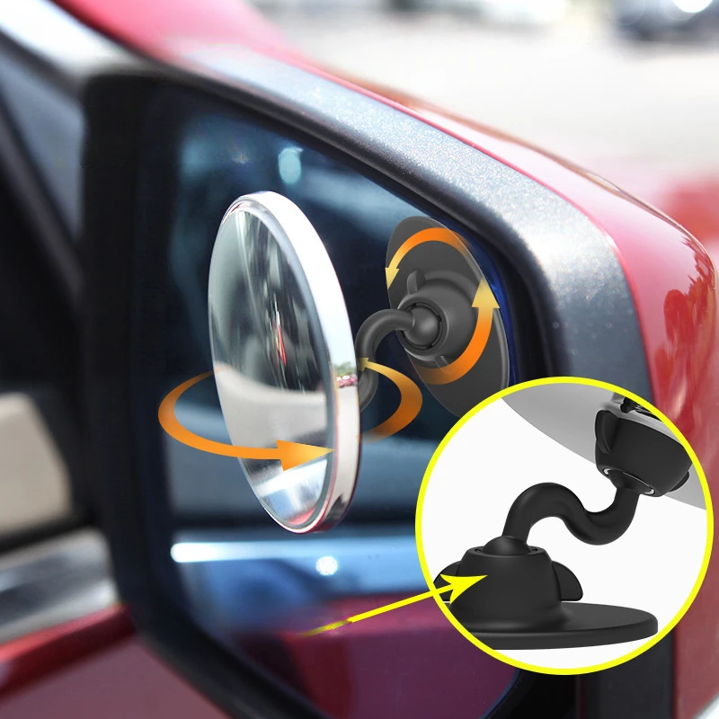 Car Small Circular Mirror Universal Adjustable Car Rearview Mirror Blind Spot Mirror Small Round Microscope in Reversing Vehicle