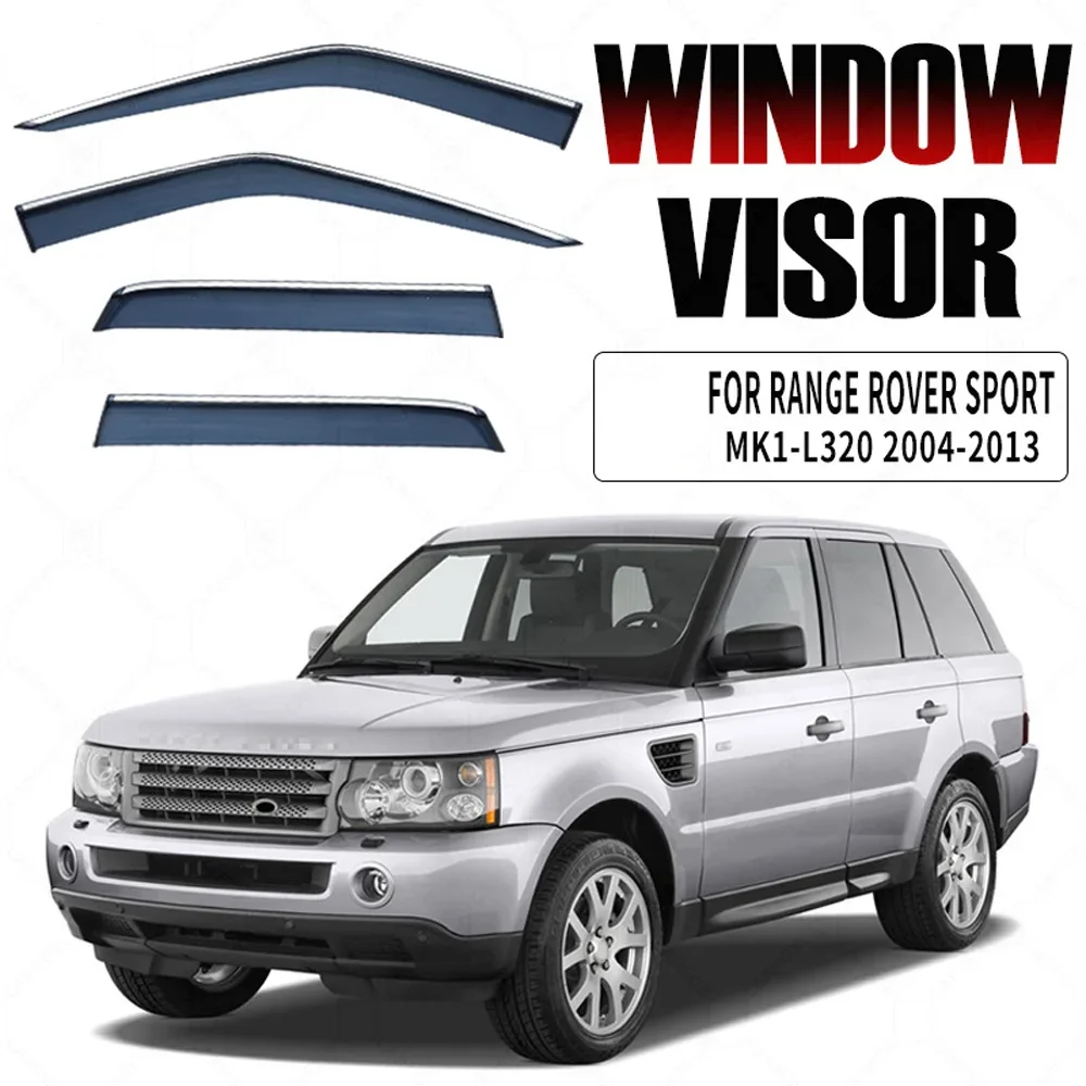 

Chrome Strips Rain Guards for Range Rover Sport L320 2005-2013 Window Visor Wind Deflectors Door Visor Vent Shades Ventvisor