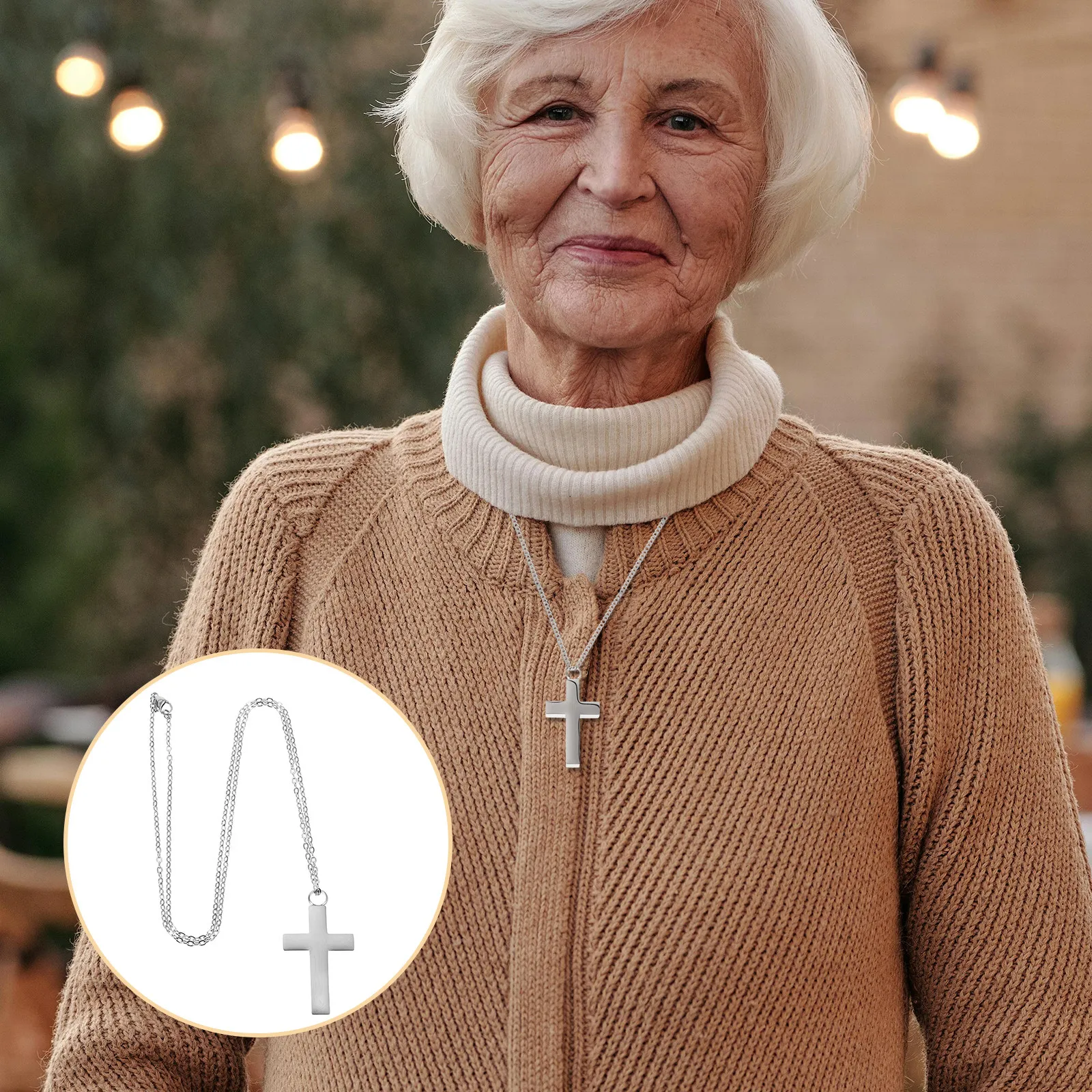 

Stainless Steel Cross Urn Necklace Cremation Pendant Memorial Jewelry Ashes Keepsake Pendant for Human Pet Cross Urn Keepsake