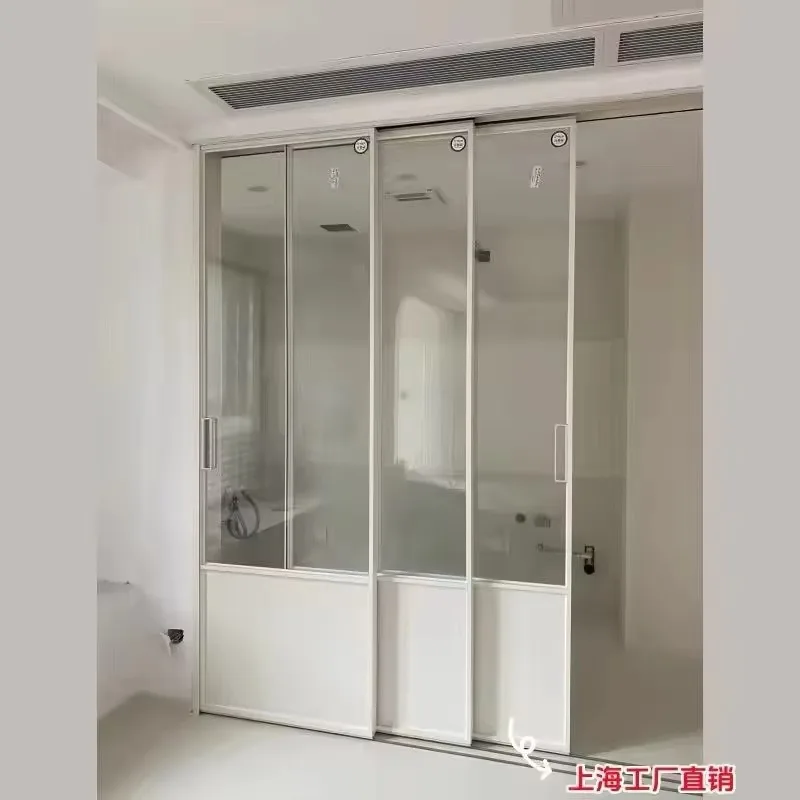 White French retro old steel window sliding door balcony kitchen