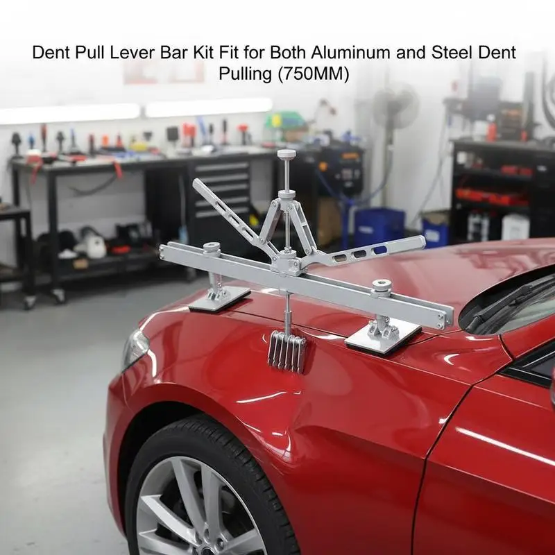 

Dent Pull Lever Bar Kit Fit for Both Aluminum and Steel Dent Pulling (750MM)