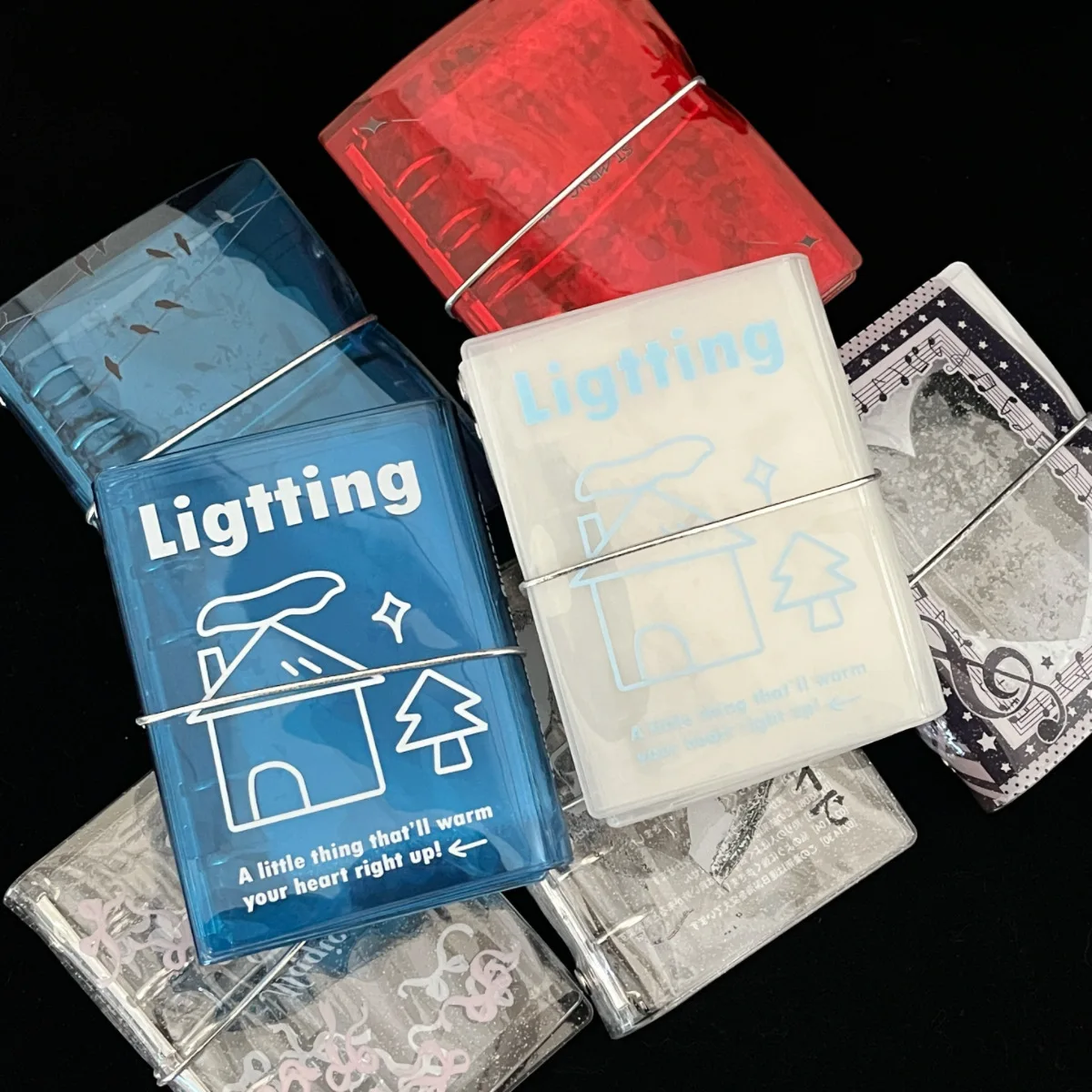 Корпус-из-ПВХ-высокой-прозрачности-с-тремя-складками-и-двумя-складными-ремнями-ручная-книга-книга-для-хранения-блокнотов-с-вкладышами